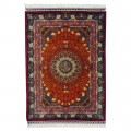 Handwoven Carpet, Corner Medallion Layout, All Silk, Qom, 150 × 215 cm Ref 10300414