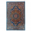 Handwoven Carpet, Corner Medallion Layout, All Silk, Qom, 132 × 201 cm Ref 10200417