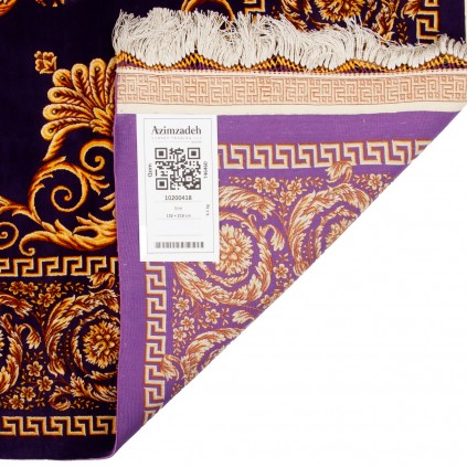 فرش دستباف طرح لچک ترنج تمام ابریشم قم 132 × 218 کد 10200418