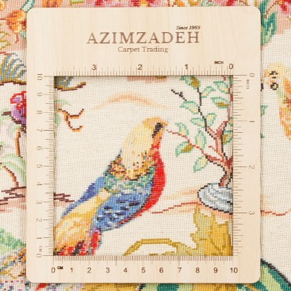 فرش دستباف طرح درختی تمام ابریشم قم 150 × 240 کد 10300423