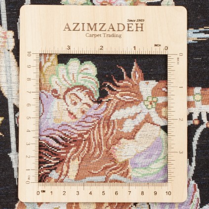 فرش دستباف طرح سراسر تمام ابریشم قم 144 × 208 کد 10300425