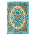 Handwoven Carpet, Medallion Layout, All Silk, Qom, 134 × 200 cm Ref 10200431