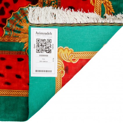 فرش دستباف طرح سراسر تمام ابریشم قم 135 × 204 کد 10200436