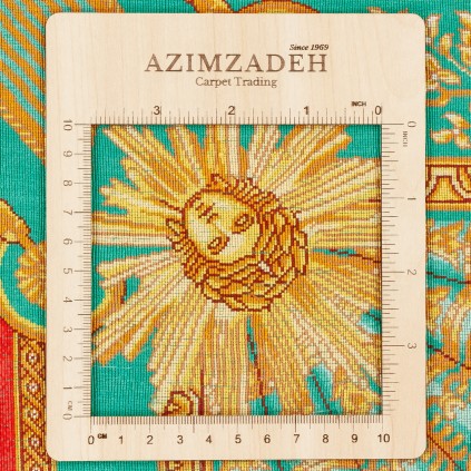 فرش دستباف طرح سراسر تمام ابریشم قم 135 × 204 کد 10200436