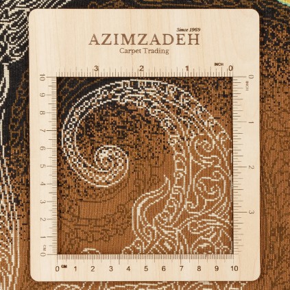 فرش دستباف طرح ترنج دار تمام ابریشم قم 141 × 205 کد 10200437