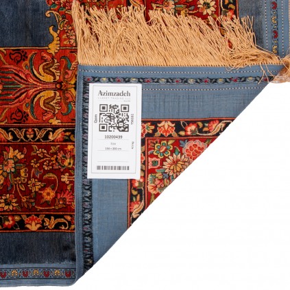 فرش دستباف طرح درختی تمام ابریشم سرخس 134 × 200 کد 10200439