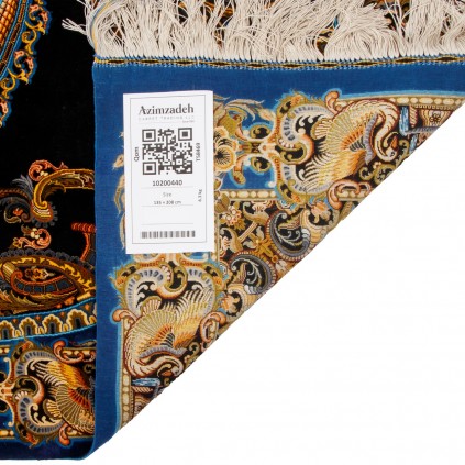 فرش دستباف طرح لچک ترنج تمام ابریشم قم 135 × 208 کد 10200440