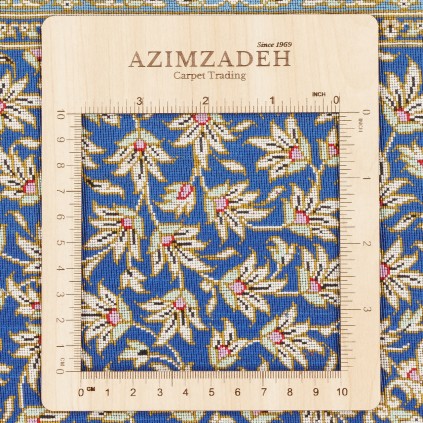 فرش دستباف طرح لچک ترنج تمام ابریشم قم 133 × 201 کد 10200441