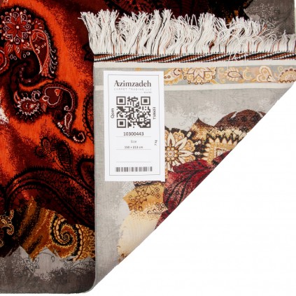 فرش دستباف طرح سراسر تمام ابریشم قم 150 × 213 کد 10300443