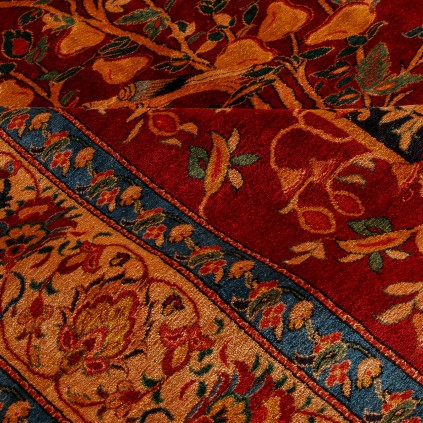 فرش دستباف طرح محرابی تمام ابریشم سرخس 144 × 200 کد 10200453