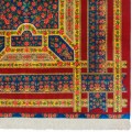 فرش دستباف طرح ترنج دار تمام ابریشم قم 137 × 200 کد 10200457