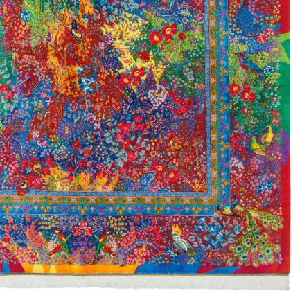 فرش دستباف طرح سراسر تمام ابریشم قم 136 × 200 کد 10200459