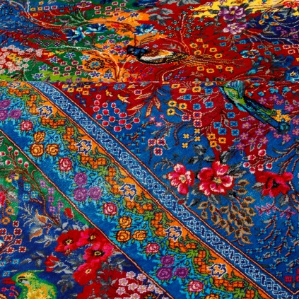 فرش دستباف طرح سراسر تمام ابریشم قم 136 × 200 کد 10200459