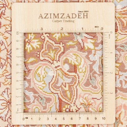 فرش دستباف طرح لچک ترنج تمام ابریشم قم 132 × 200 کد 10200463