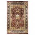 Handwoven Carpet, Corner Medallion Layout, All Silk, Tabriz, 335 × 500 cm Ref 11600127