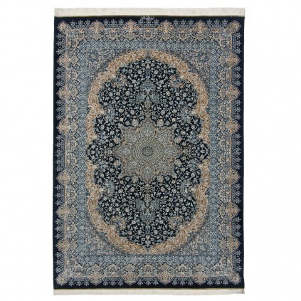 فرش دستباف طرح لچک ترنج تمام ابریشم قم 140 × 200 کد 10200467