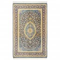 Handwoven Carpet, Corner Medallion Layout, All Silk, Qom, 127 × 200 cm Ref 10200469