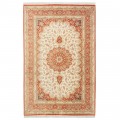 Handwoven Carpet, Corner Medallion Layout, All Silk, Qom, 132 × 202 cm Ref 10200471