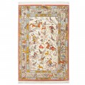 Handwoven Carpet, All-over Layout, All Silk, Qom, 133 × 198 cm Ref 10200475