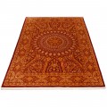 فرش دستباف طرح گنبدی تمام ابریشم قم 135 × 196 کد 10200481
