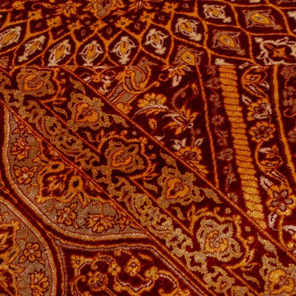 فرش دستباف طرح گنبدی تمام ابریشم قم 135 × 196 کد 10200481