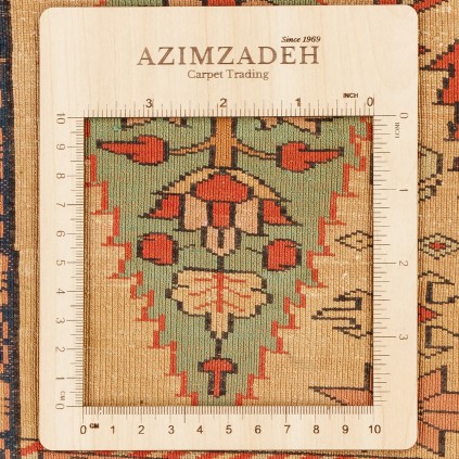 فرش دستباف طرح لچک ترنج تمام ابریشم سرخس 135 × 210 کد 10200484