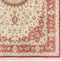 فرش دستباف طرح لچک ترنج تمام ابریشم قم 132 × 200 کد 10200489