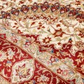 فرش دستباف طرح لچک ترنج تمام ابریشم قم 132 × 200 کد 10200489