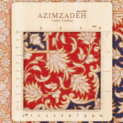 فرش دستباف طرح لچک ترنج تمام ابریشم قم 126 × 203 کد 10200491