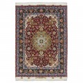 Handwoven Carpet, Corner Medallion Layout, Wool and Silk on Silk Warp, Tabriz, 151 × 206 cm Ref 10300497