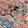 فرش دستباف طرح لچک ترنج گل ابریشم چله ابریشم  تبریز 150 × 200 کد 10300499