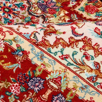 Handwoven Carpet, Corner Medallion Layout, Wool and Silk on Silk Warp, Tabriz, 146 × 205 cm Ref 10300502