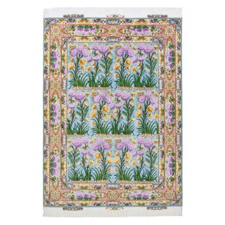 Handwoven Carpet, All-over Layout, Wool and Silk on Silk Warp, Tabriz, 150 × 202 cm Ref 10300505