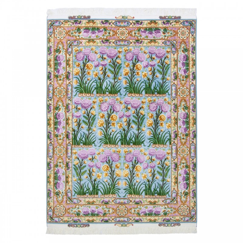 Handwoven Carpet, All-over Layout, Wool and Silk on Silk Warp, Tabriz, 150 × 202 cm Ref 10300505