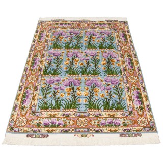 Handwoven Carpet, All-over Layout, Wool and Silk on Silk Warp, Tabriz, 150 × 202 cm Ref 10300505
