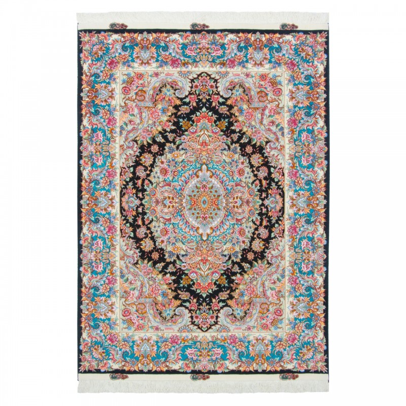 Handwoven Carpet, Corner Medallion Layout, Wool and Silk on Silk Warp, Tabriz, 152 × 207 cm Ref 10300507