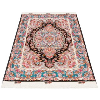 Handwoven Carpet, Corner Medallion Layout, Wool and Silk on Silk Warp, Tabriz, 152 × 207 cm Ref 10300507