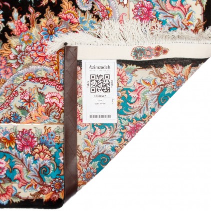 Handwoven Carpet, Corner Medallion Layout, Wool and Silk on Silk Warp, Tabriz, 152 × 207 cm Ref 10300507