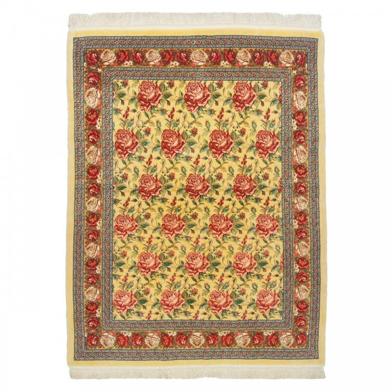 Handwoven Carpet, All-over Layout, Wool and Silk on Silk Warp, Sanandaj, 160 × 205 cm Ref 10300510