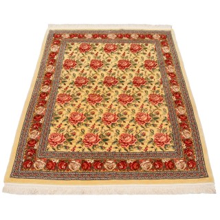 Handwoven Carpet, All-over Layout, Wool and Silk on Silk Warp, Sanandaj, 160 × 205 cm Ref 10300510