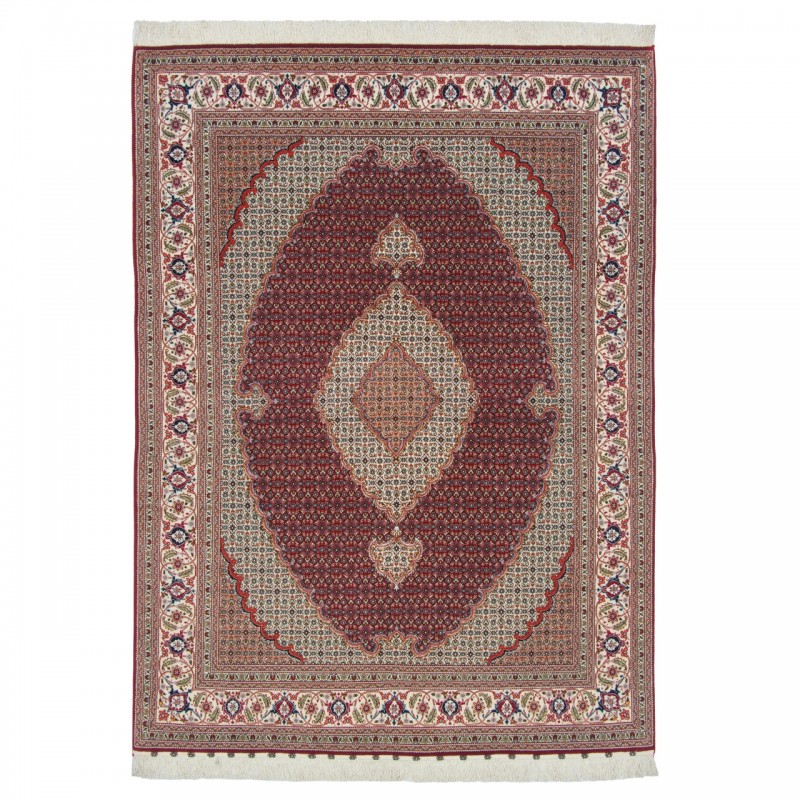 Handwoven Carpet, Corner Medallion Layout, Wool and Silk on Silk Warp, Tabriz, 153 × 210 cm Ref 10300511