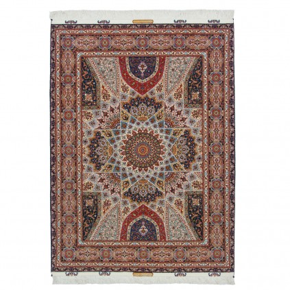 Handwoven Carpet, Dome Layout, Wool and Silk on Silk Warp, Tabriz, 150 × 215 cm Ref 10300514