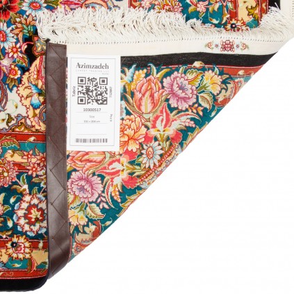 Handwoven Carpet, Corner Medallion Layout, Wool and Silk on Silk Warp, Tabriz, 151 × 204 cm Ref 10300517