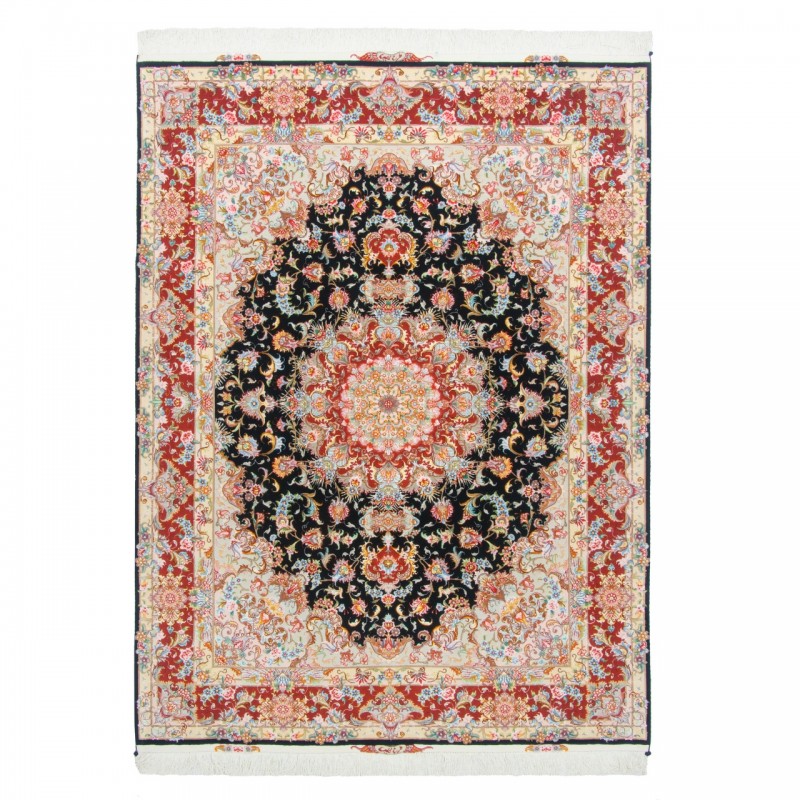 Handwoven Carpet, Corner Medallion Layout, Wool and Silk on Silk Warp, Tabriz, 155 × 205 cm Ref 10300519