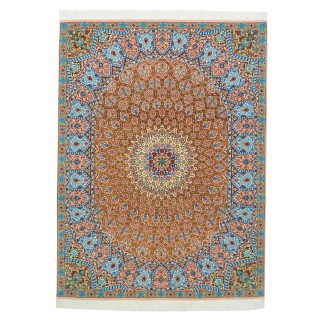 Handwoven Carpet, Dome Layout, Wool and Silk on Silk Warp, Tabriz, 151 × 212 cm Ref 10300522