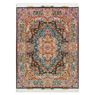 Handwoven Carpet, Corner Medallion Layout, Wool and Silk on Silk Warp, Tabriz, 154 × 200 cm Ref 10300523