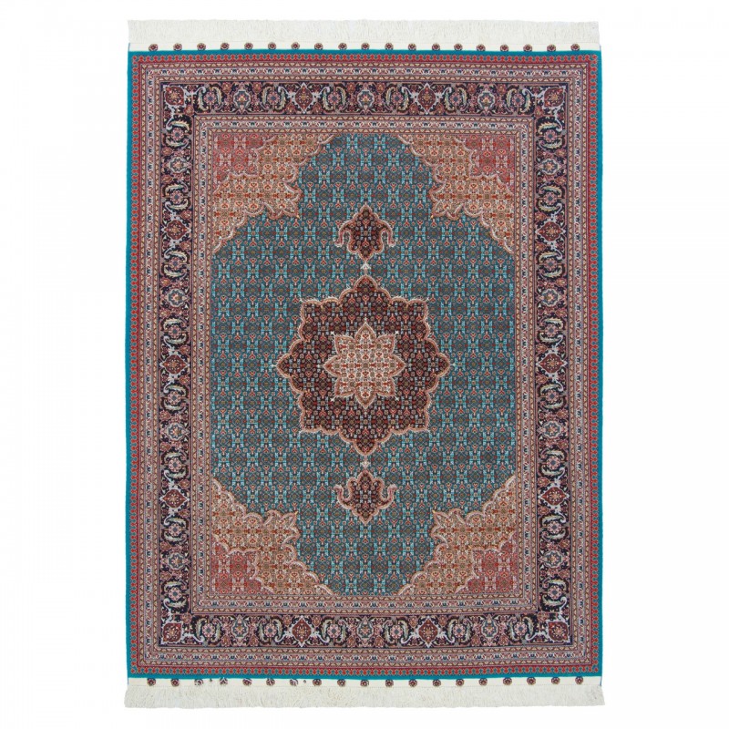 Handwoven Carpet, Corner Medallion Layout, Wool and Silk on Silk Warp, Tabriz, 154 × 205 cm Ref 10300524