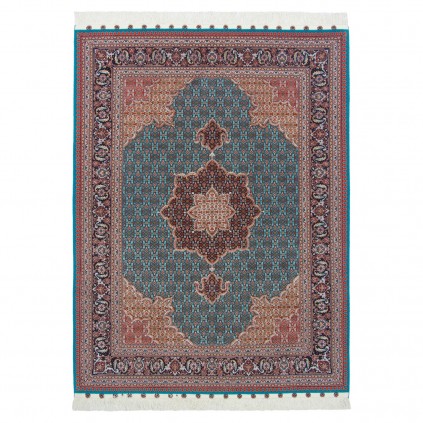 Handwoven Carpet, Corner Medallion Layout, Wool and Silk on Silk Warp, Tabriz, 154 × 205 cm Ref 10300524