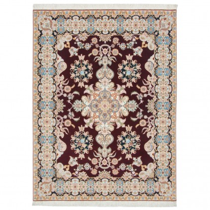 Handwoven Carpet, Corner Medallion Layout, Wool and Silk on Silk Warp, Tabriz, 150 × 203 cm Ref 10300526