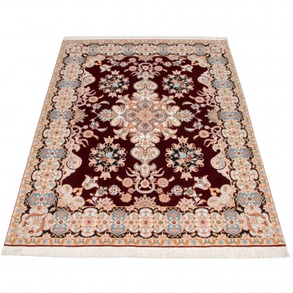 Handwoven Carpet, Corner Medallion Layout, Wool and Silk on Silk Warp, Tabriz, 150 × 203 cm Ref 10300526